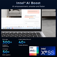 Ordinateur portable solide de 14 pouces, Intel Core Ultra 5 115U, haute performance, AI, bureau, design métallique, Windows 11 Pro, vente en gros