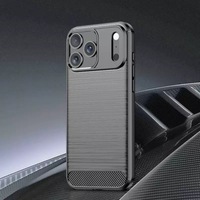 Étui de téléphone à double couche avec motif en fibre de carbone brossée, coque arrière souple en TPU résistante aux chocs pour Samsung S23/S23 PLUS