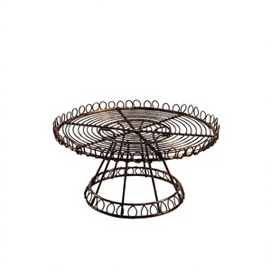 Wholesaler Round Metal Wire Cake Stand <b>Storage</b> Basket Industrial Style Rust Resistant Kitchen Counter Display Decor - Product Image 1