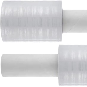 ฟิล์มยืดพันพาเลทแบบมีหูจับ ฟิล์มพลาสติกอุตสาหกรรมแบบมินิ ชนิดติดเอง เกรดเสริมแรง เงาสูง สำหรับการบรรจุและขนย้าย - Product Image 1