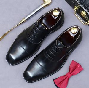 Men's Genuine Leather Oxford Loafers Floral Pattern Waterproof Lightweight <b>Flat</b> Formal Business Slip <b>Pointed</b> <b>Toe</b> British Buckle - Product Image 5
