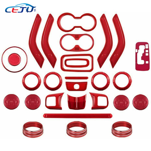 18 pièces/21 pièces/28 pièces Accessoires de voiture, garniture de protection intérieure pour console <span class=keywords><strong>centrale</strong></span>, décoration de voiture pour <span class=keywords><strong>Jeep</strong></span> <span class=keywords><strong>Wrangler</strong></span> JK JKU 2011-2017 - Product Image 2