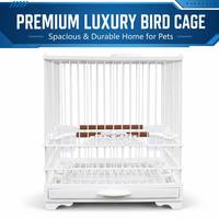 Nouvelle cage à oiseaux carrée moderne professionnelle pour animaux de compagnie, écologique, facile à nettoyer, portable avec perchoirs pour perroquets et perruches
