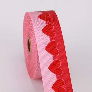 Vendita calda sempre solo ti amo Uou nastro di raso fettuccia di Nylon decorativo stampato Love You Heart Ribbon Love - Product Image 2