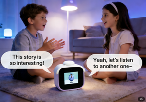 Réveil parlant IA pour enfants 3-7 ans, robot éducatif interactif avec reconnaissance vocale, jeux d'apprentissage du temps et application Flash intégrée - Product Image 2