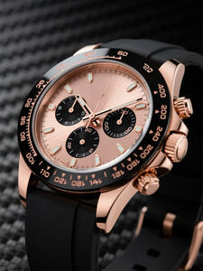 2025 Hot-Selling High-End <b>Mechanical</b> <b>Watch</b> Rose Gold Chronograph Sports Men's <b>Watch</b> - Product Image 2
