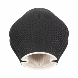 Vaso in porcellana stampato in 3D con design nero testurizzato per la decorazione del soggiorno - Product Image 6