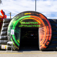 Jeu d'arène interactif gonflable personnalisé commercial avec installation facile, tissu/PVC de qualité supérieure pour un divertissement amusant