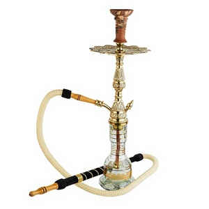 Cachimba Egipcia Khalil Mamoon Shika Drakon de Latón Egipcio al por Mayor – Vástago de Latón Sólido de 48 cm con Grabado de Escamas de Dragón - Product Image 6