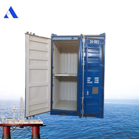 Conteneur mini offshore de 5 pieds, norme DNV 2.7-1 et ISO10855, avec filet de chargement, pour plateforme pétrolière offshore, à vendre