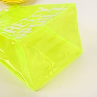 Faible MOQ, seulement 50 pièces, trousse de toilette en PVC transparente personnalisée, colorée, néon, pour cosmétiques, maquillage, soins de la peau, sac cadeau en plastique imperméable
