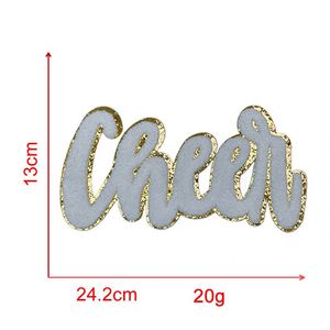 New Hot Colorful Big Size <b>Iron</b> on Chenille Embroidered Glitter Dance Cheer Patch for T-shirt Hoodies - Product Image 5