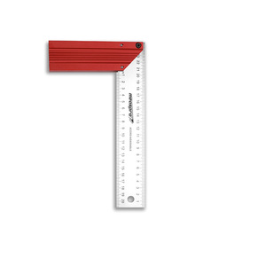 Équerre de charpentier professionnelle MEASPRO MS07SA2 200 mm, lame en acier inoxydable gravée, poignée en aluminium massif, outil métrique et impérial de qualité - Product Image 3