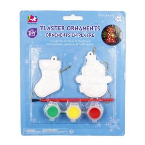 Set di ornamenti natalizi fai <span class=keywords><strong>da</strong></span> te e artigianali personalizzabili <span class=keywords><strong>da</strong></span> disegno per bambini in gesso dipinto <span class=keywords><strong>da</strong></span> soli - Product Image 2