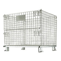 Conteneur pliable en treillis métallique robuste pour stockage industriel