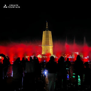 Led illuminato grande lago musica fontana Laser schermo film fontana lago musica danza fontana all'aperto - Product Image 1