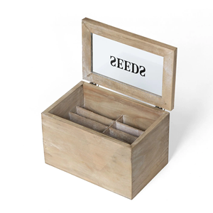 Boîte de paquet de <span class=keywords><strong>graines</strong></span> de jardinière d'herbes en bois boîte de jardinière en bois de ferme rectangulaire boîte de <span class=keywords><strong>graines</strong></span> en bois - Product Image 3