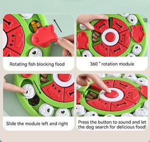 Bol de mangeoire puzzle pour animaux de compagnie-Plat rond pour chiens et chats, distributeur de nourriture interactif gratuit anti-étouffement - Product Image 5