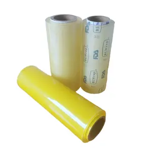 Custom Plastic Food Wrap PVC Cling Film Fresh Cover Wrap Food Grade Packaging Plastic Roll Film