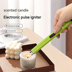 Allumeur <span class=keywords><strong>électronique</strong></span> à impulsions pour bougie d'aromathérapie, rechargeable par USB, sans flamme, coupe-vent, diffuseur de <span class=keywords><strong>parfum</strong></span> longue durée - Product Image 2