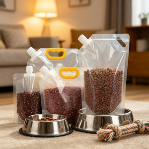 Bolsa Transparente Popular de 2.5L con Asa y Boquilla para Arroz, Cereales, Granos y Productos Secos, para Uso en la Cocina - Product Image 1