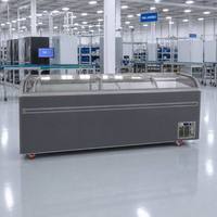 Congelador Horizontal Comercial Lingte con Tapa de Cristal, Control Digital Directo y Descongelación Automática para Supermercados Grandes