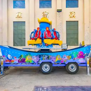 Équipement d'amusement monté sur remorque de haute qualité pour enfants manèges en voiture volante pour enfants