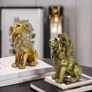 Art Knick-knacks estatua de León moderna escultura de animales de lujo objetos decorativos para sala de estar estudio decoración de pasillo de entrada - Product Image 2