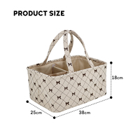 Nouveau design Logo personnalisé Doublure en tissu Motif papillon Caddy à couches en velours côtelé avec long manche