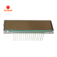 XMCU SML06292 TN LCD Segmen Transflektif Positif 6-Digit ODO-TRIP Icon Metal Pin 5V Tampilan Posisi 12 Jam
