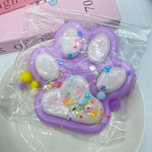 Cute <b>Large</b> <b>Plush</b> Cat Paw Squishy Toy Super Soft Mud Texture Squeeze Toy Perfect Gift For Stress Anxiety Relief - Product Image 3