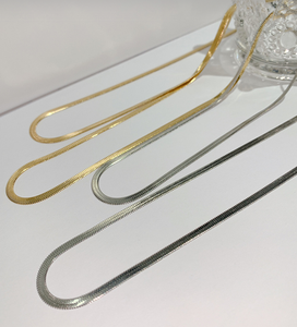 Collane a Catena <span class=keywords><strong>Piatta</strong></span> in Acciaio Inossidabile Placcato <span class=keywords><strong>Oro</strong></span> 18K, Accessori per Creazione di Gioielli Fai-da-Te - Product Image 4