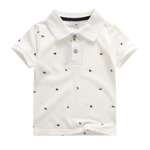 Polo pour garçon, nouveau design 2023, mode enfant, 100% coton, manches courtes, imprimé, polo décontracté pour garçon - Product Image 5
