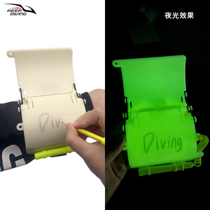 Diving Underwater Glow <b>Writing</b> Board Wrist Mounted Reusable Waterproof Plastic 3 Page Note <b>Pad</b> With Pencil For Scuba Diving - Product Image 2