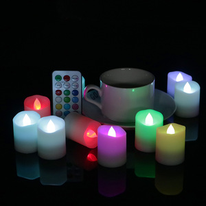 हेलोलीन और क्रिसमस पार्टियों के लिए रंगीन इलेक्ट्रॉनिक चाय लाइट - Product Image 2