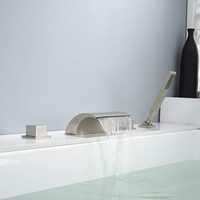Robinet de baignoire en acier inoxydable de type tête de canard en finition chromée pour accessoires de quincaillerie de salle de bain