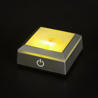 Base en cristal 3D en gros et support de lampe boule de cristal, base en cristal personnalisée avec lumière LED colorée pour la décoration et l'affichage
