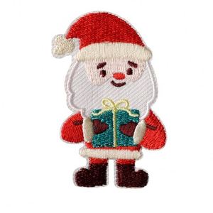 Iron on Embroidery Santa Claus Christmas Tree Socks Christmas Bell Snowman House Patch - Product Image 6