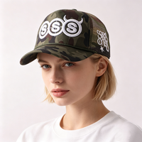 Casquette de baseball style Y2K tendance, broderie lettres, maille respirante, casquette snapback, casquette trucker Devil, Gorras De Barbas