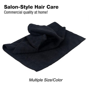 Serviettes de salon et de barbier en microfibre à séchage rapide, gris clair et foncé, avec logo personnalisé, broderie, chiffon de nettoyage, serviette de séchage pour ongles, beauté et cheveux, 400 g/m² - Product Image 3