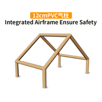 Nouveau produit 6.3 m² paire de portes et grande lucarne facile à construire PVC Oxford tente gonflable toutes saisons pour la famille Camping en plein air