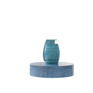 Venta al por mayor de diseño de marca inventiva personalizada Concepto de barril de vino de madera efecto <span class=keywords><strong>Granada</strong></span> forma CÁMARA DE INCIENSO quemador de incienso de cerámica - Product Image 3