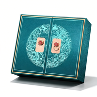 Boîte cadeau rigide à double porte de style chinois, avec logo personnalisé Dragon Phénix en relief, pour l'emballage de ginseng, fruits de mer et aliments santé