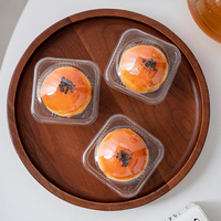 Boîtes carrées transparentes de qualité alimentaire avec couvercle petit plateau en plastique transparent pour gâteau de lune en PET