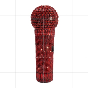 Women Unique Microphone Rhinestones Clutch <b>Purse</b> Special Mic Crystal Evening Bag Sparkly Handbag for Night Out Party - Product Image 1