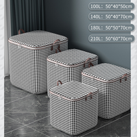 Grande capacité, design moderne, boîte rectangulaire de rangement pour garde-robe, sac de rangement pliable pour couette et vêtements avec poignée
