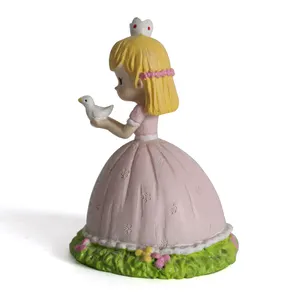 2023 custom creative resin pink flower fairy figurine cute girl statue desktop ornaments home decoration