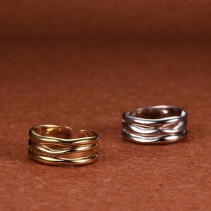 Vòng Mạ Bạc Nguyên Khối 3 Năm Chống Xỉn Màu, Nhẫn Mạ Vàng, Không Đính Đá, Nhẫn Bạc - Product Image 3