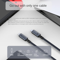 Câble USB4 USB C 40 Gbps 4K PD 240W 8K 60Hz Type-C vers Type-C compatible Thunderbolt 3 4 pour ordinateur portable, tablette, téléphone, moniteur