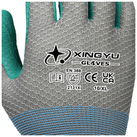 Guantes de Trabajo XINGYU de Poliéster y Látex Espumado, Calibre 13, Ultra Suaves, Ligeros, con Gran Destreza y Comodidad Durante Todo el Día, para Trabajos Industriales Ligeros